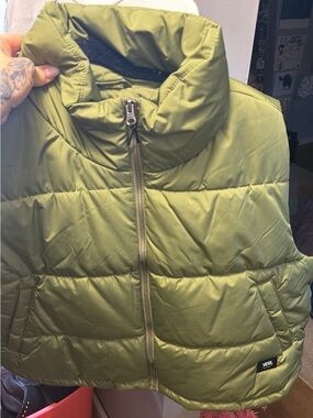 Vans Olive Green Quilted Puffer Vest